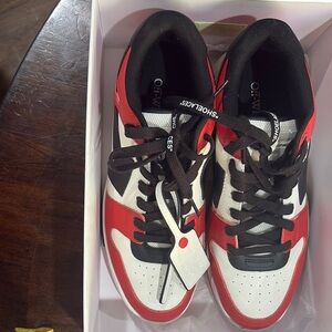 Red and Black Off-white sneakers
